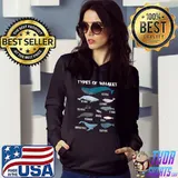 Types Of Whales Cute Ocean Mammals Guide T Shirt