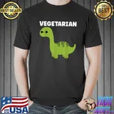 Vegetarian Dinosaur Vegan T Shirt