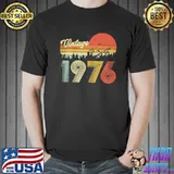 Vintage 1976 retro 46th birthday party Unisex