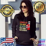 Vintage fun uncle man myth bad influence shirt