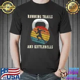Vintage Running trails and Kettlebell T- Unisex