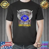 Vintage USA American Flag Coast Guard Proud Retired Brother T Shirt