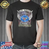Vintage USA American Flag US Army Proud Stepdad T Shirt