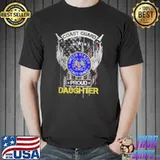 Vintage USA American Flag US Coast Guard Proud Daughter T-Shirt