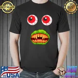 Zombie Monster Face Scary Spooky Halloween Boys Kids T Shirt
