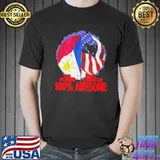 50 filipino 50 American 100 awesome patriotic immigrant pullover Unisex