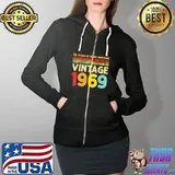 53 Years Of Being Awesome Limited Edition Vintage 1969 T-Shirt Full Zip Hooded