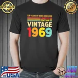 53 Years Of Being Awesome Limited Edition Vintage 1969 T-Shirt Unisex