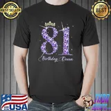 81 Year Old Its My 81st Birthday Queen Diamond Heels Crown T-Shirt Unisex