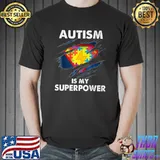 Awesome Autism Is My Superpower Autism Awareness Premium T-Shirt