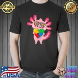 Awesome Axolotl Sunglasses Autism Awareness Puzzle Teacher Kids Love T-Shirt