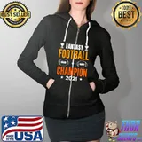 Awesome Fantasy Football Champion draft day season 2021 champ T-Shirt Full Zip Hooded