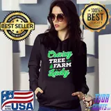 Awesome GREAT CRAZY TREE FARM LADY CHRISTMAS TREE MERRY XMAS SHIRT