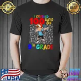 Awesome I Crushed 100 Days Of School 9th Grade Dabbing T- Unisex
