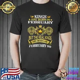 Awesome Kings Are Born On February 9th Birthday Bday Men Boy Kid Tee T-Shirt Unisex
