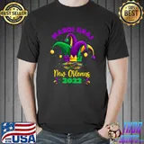 Awesome Mardi Gras New Orleans Jester Hat Mask T-Shirt