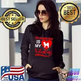 Awesome My Akita Inu Is My Valentine Heart Shape Akita Inu Valentine Shirt