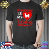 Awesome My Akita Inu Is My Valentine Heart Shape Akita Inu Valentine Shirt Unisex