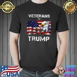 Awesome Re-Elect Trump 2020 Veterans for Trump USA Flag Military Raglan Baseball T Shirt