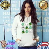 Awesome Retro St Patrick Day Smiley Face Leprechaun Hat Shamrock T-Shirt