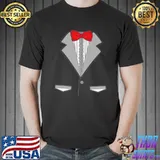 Awesome RETRO TUXEDO tux fake bowtie sarcasm clever Shirt Unisex
