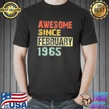 Awesome Since February 1965 57th Birthday T-Shirt Unisex