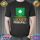 Awesome St Patricks Day Luckiest Principal T-shirt