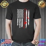 Awesome Vintage Fishing Clothes Flag Bass Fishing T-Shirt Unisex