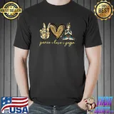 Best Funny Peace Love Yoga T-Shirt