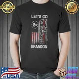 Best Gun American Flag Patriots Let's Go Brandon (ON BACK) T-Shirt Unisex