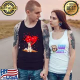 Best heart Shape Jack Russell Terrier Dog Valentine’s Day Shirt Tank Top