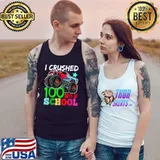 Best I Crushed 100 Days of School Monster Truck for Boys T-Shirt Tank Top