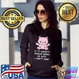 Best If It Doesn't Involve Books Or Cats I Don't Care Pastel Goth T- Hoodie