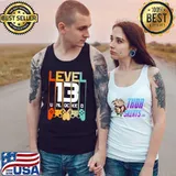 Best Level 13 Unlocked Shirt 13th Birthday Matching Video Game T-Shirt Tank Top