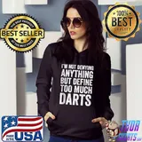 Best Too Much Darts Funny Dart Player Coach T-Shirt