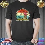 Best Vintage 1969 Limited Edition 53th Birthday Boho Cowboy Boots T-Shirt Unisex
