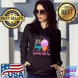 Cupcake 100 Days Sprinkled With Fun 100 Days Of School T-Shirt