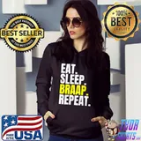 Eat Sleep Braap Repeat Float One Wheel Electric Skateboard T Shirt