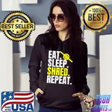 Eat Sleep Shred Repeat Float One Wheel Electric Skateboard T Shirt