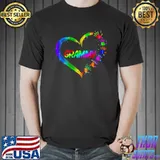 Funny Gradient Heart Shape Grammy Shirt Unisex