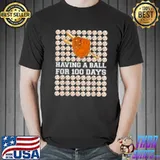 Funny Having A Ball for 100 Days Baseball Boy Smarter School Shirt Unisex