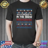 Funny I Cycle In The Snow Santa Cyclist Christmas Costume Shirt Unisex
