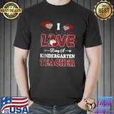 Funny I Love Being A Kindergarten Teacher Valentines Day Gnome T Shirt Unisex