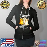 Funny If You Hurt My Cat I Will Slap Google Won’t Be Able To Find You Shirt Full Zip Hooded
