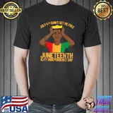 Funny July 4th Didn't Set Me Free Afro Boys Men's Juneteenth T-Shirt Unisex
