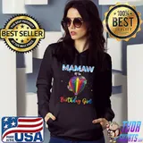Funny Mamaw Of The Birthday Girl Hot Air Balloon Family Party T-Shirt