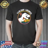 Funny Retro Teacher Saurus Dinosaur Appreciation T-Shirt Unisex