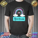 Funny Third Grade Teachers 3rd Students Cute Class Rainbow Graphic T Shirt Unisex