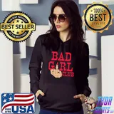 Girl Bad Club Funny Middle Finger Heart Tattoo T-shirt