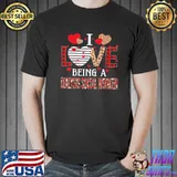 I Love Being A Dialysis Social Worker Red Plaid Valentines T-Shirt